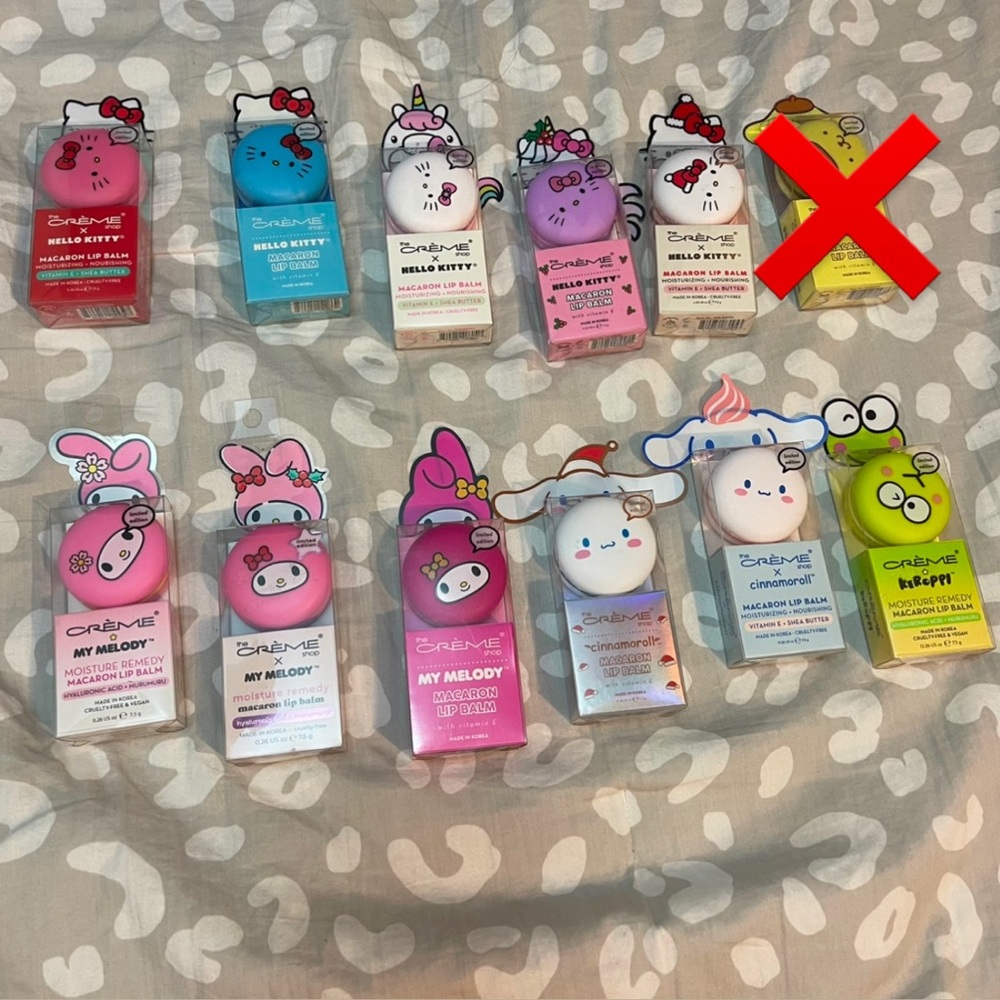 11 Hello Kitty Sanrio Macaroon Lip Balm By The Crème Shop